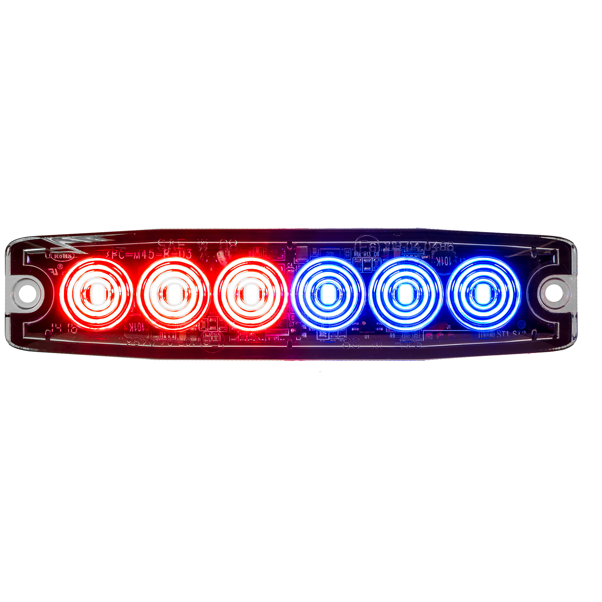 Buyers Products, 5in. LED Emergency Warning Flash Truck Strobe Light Red/Blue, Light Type LED, Lens Color Multi, Included (qty.) 1 Model# 8892205